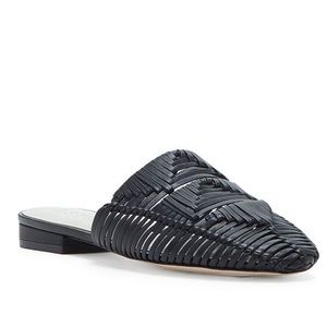 1. State Syre woven leather slip on mules